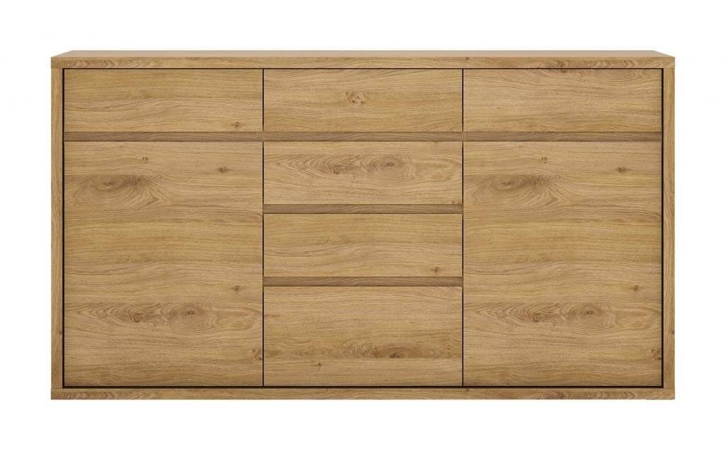 Shetland TYPE 41 - Chest of drawers 2D-6S Shetland oak/grey