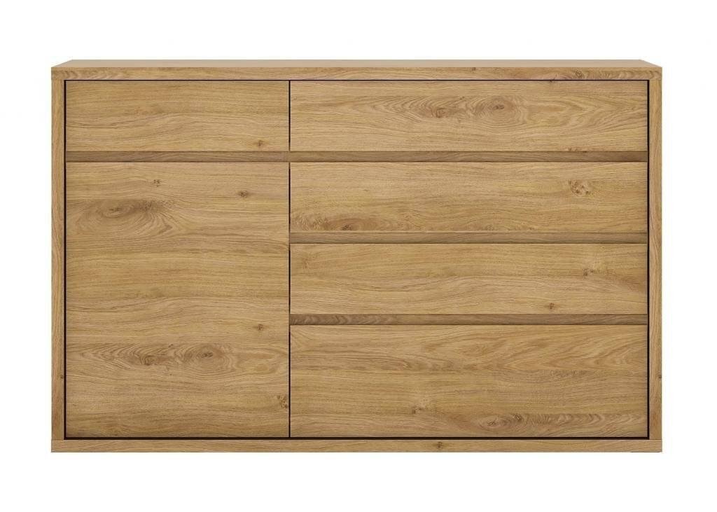 Shetland TYPE 42 - Chest of drawers 1D-5S Shetland oak/grey