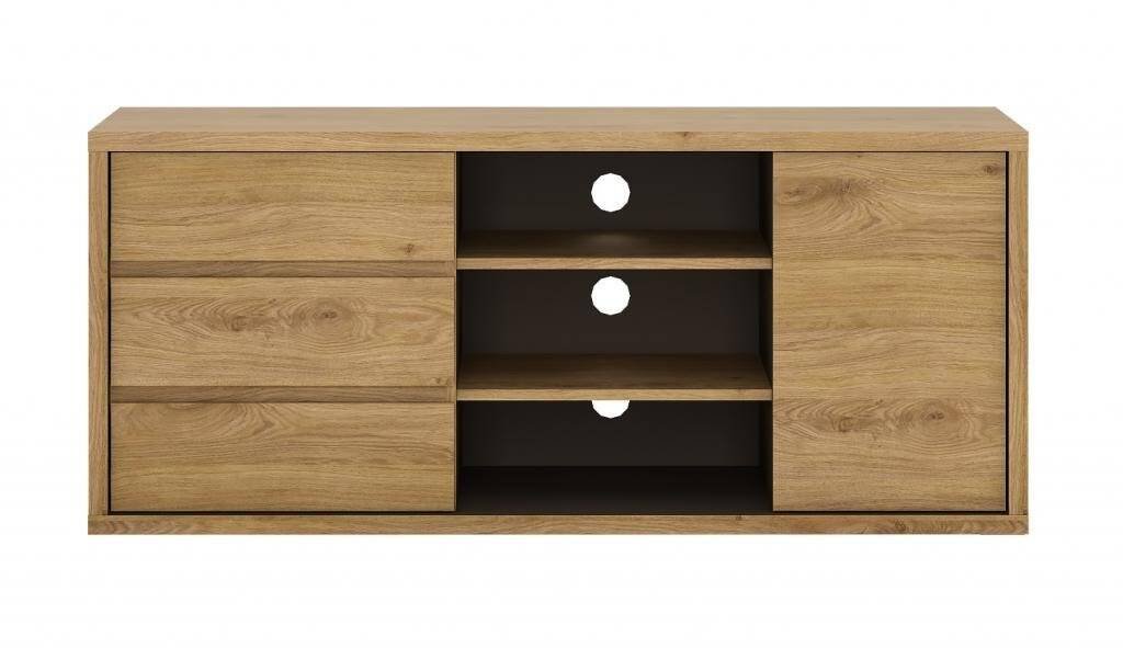 Shetland TYPE 51 - TV cabinet 1D-3S Shetland oak/grey