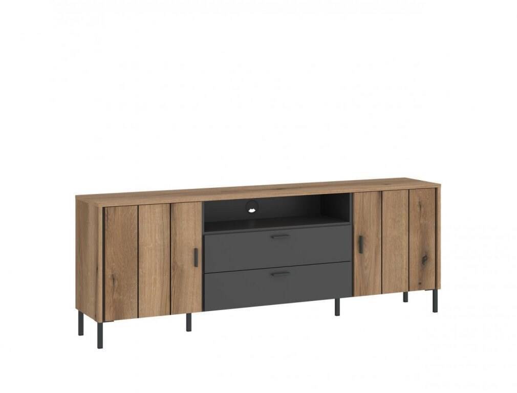 Shirley SHIF102 - TV cabinet, 2D2S, Coast Oak Evoke / anthracite / patterned