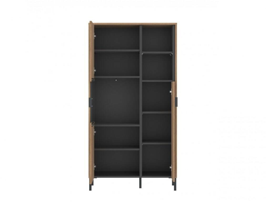 Shirley SHIV101 - 2 Door Display Cabinet, Coast Evoke Oak/Anthracite/Print - Image 2