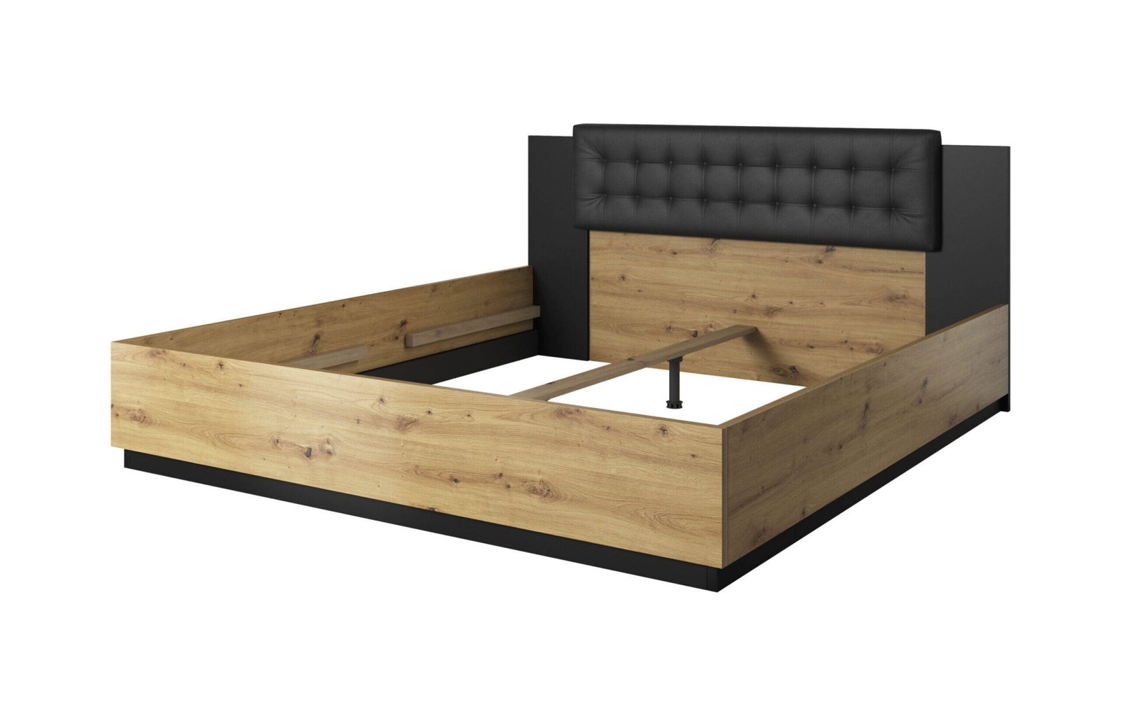 Sigma bed, 180 cm, Artisan Oak / matte black