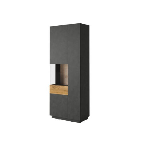 Silke 2-door display cabinet, left, Matera / Wotan oak