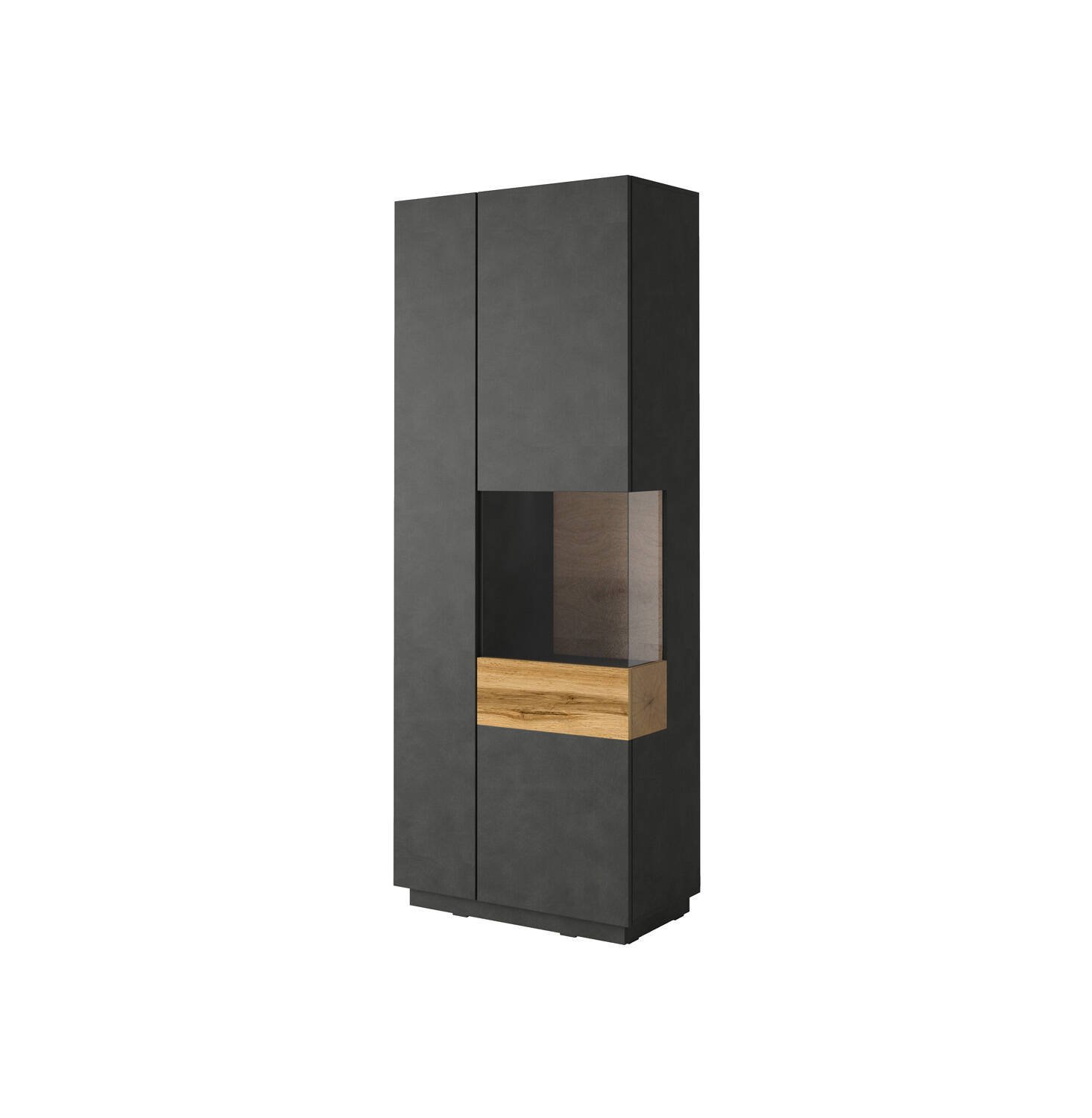 Silke 2-door display cabinet, right, Matera / Wotan oak