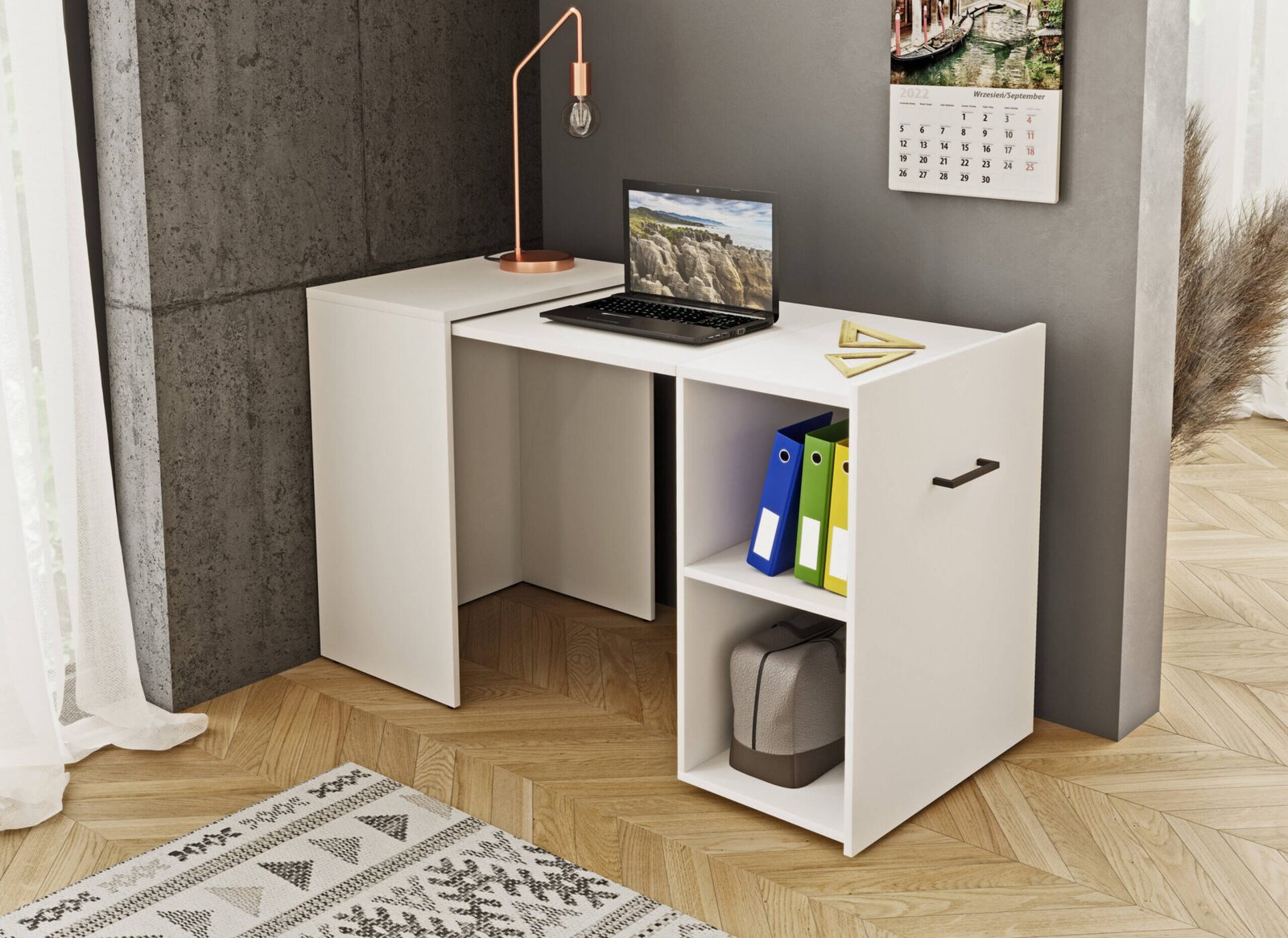 Smart - extendable table, matte white - Image 2