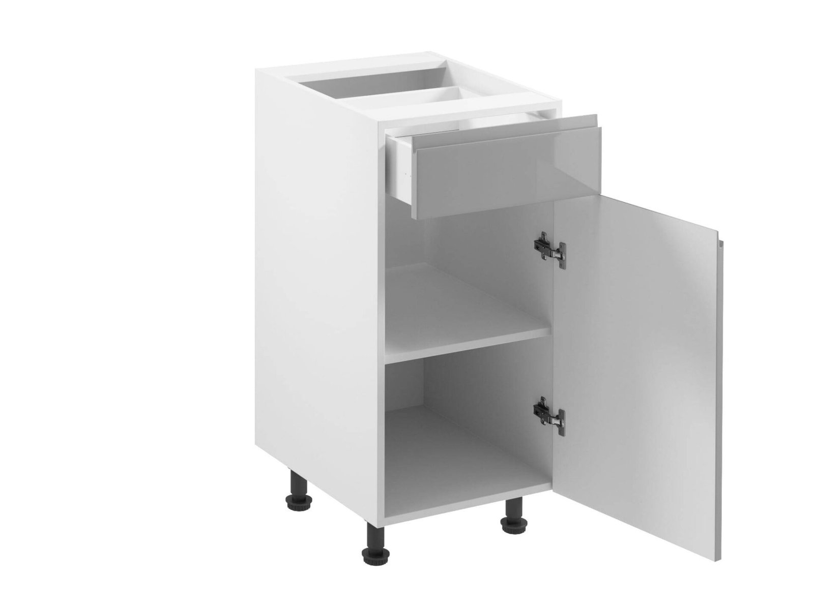 Lower kitchen cabinet 1D1S right D40S1-P aspen gray glossy - Image 2