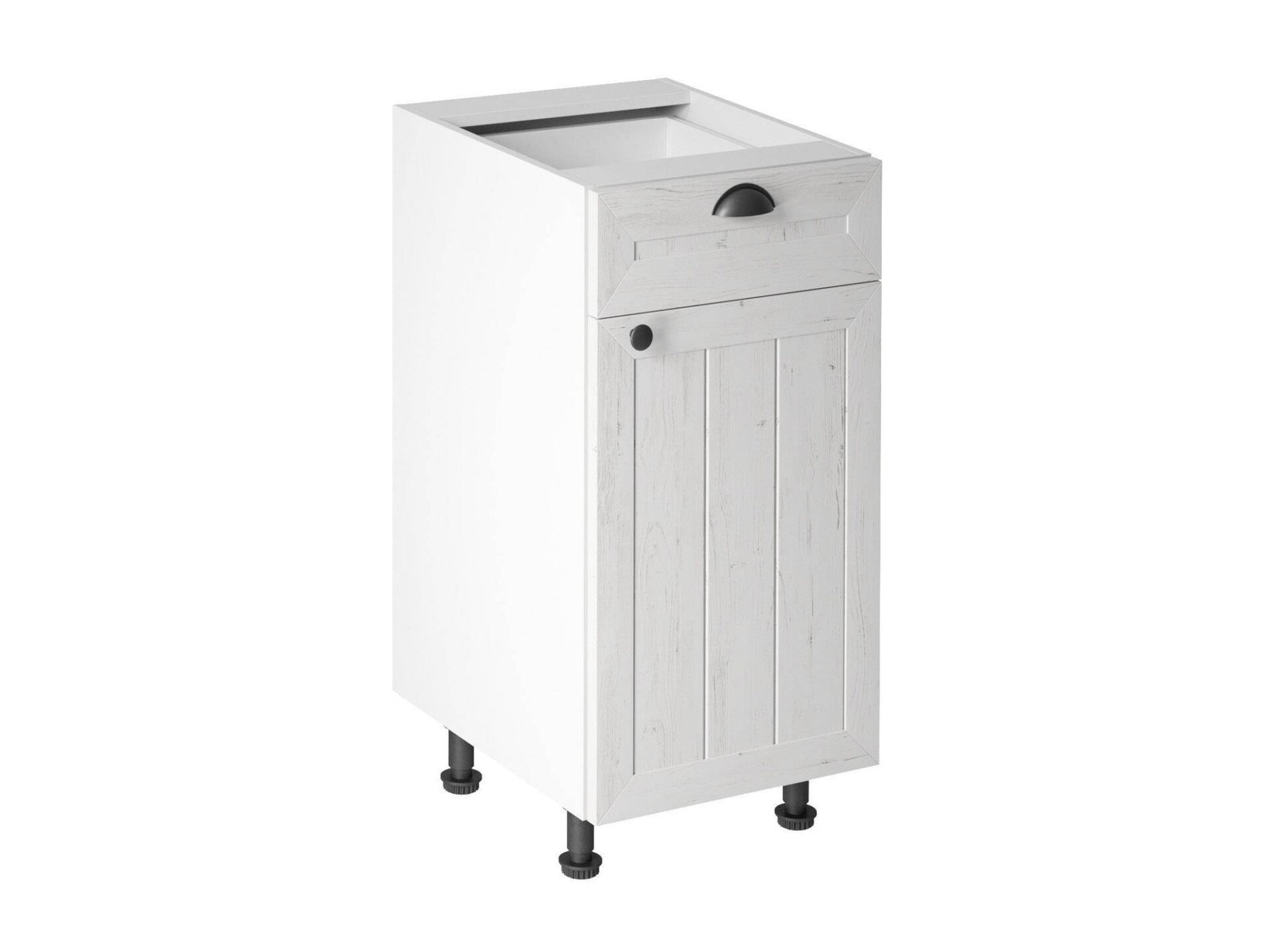 Lower kitchen cabinet 1D1S right D40S1-P Provence pine Andersen white matt