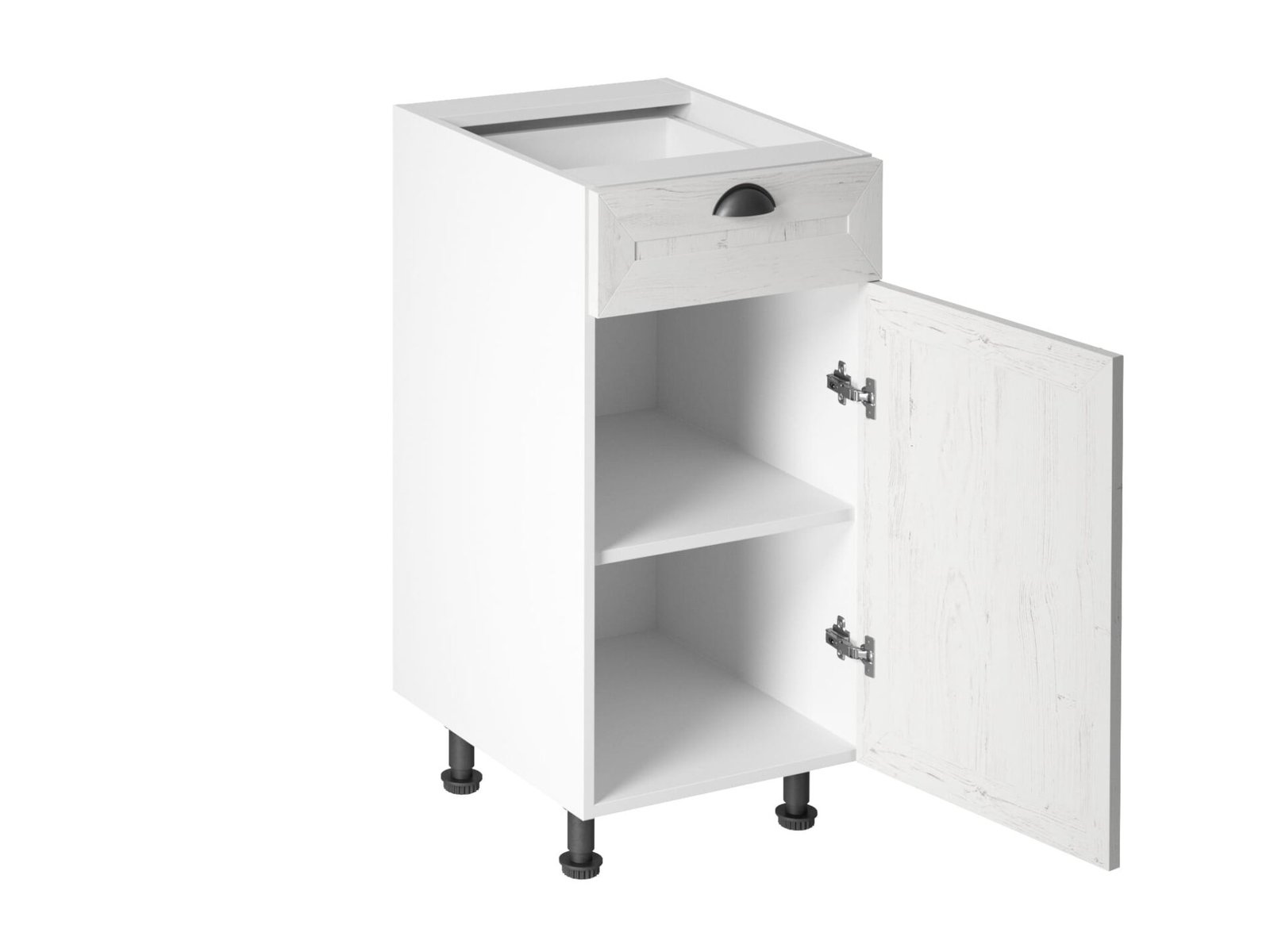 Lower kitchen cabinet 1D1S right D40S1-P Provence pine Andersen white matt - Image 2