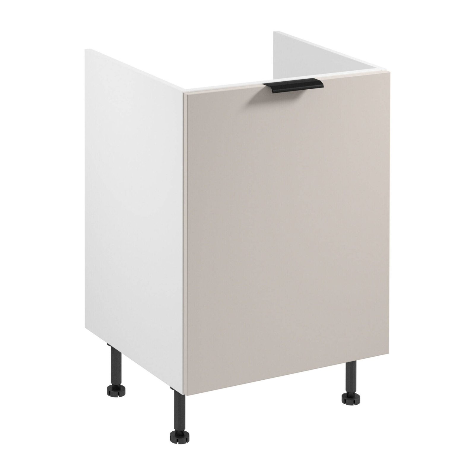 1S Base kitchen cabinet with sorting insert Sorento D60ZS AX Matt white matt beige