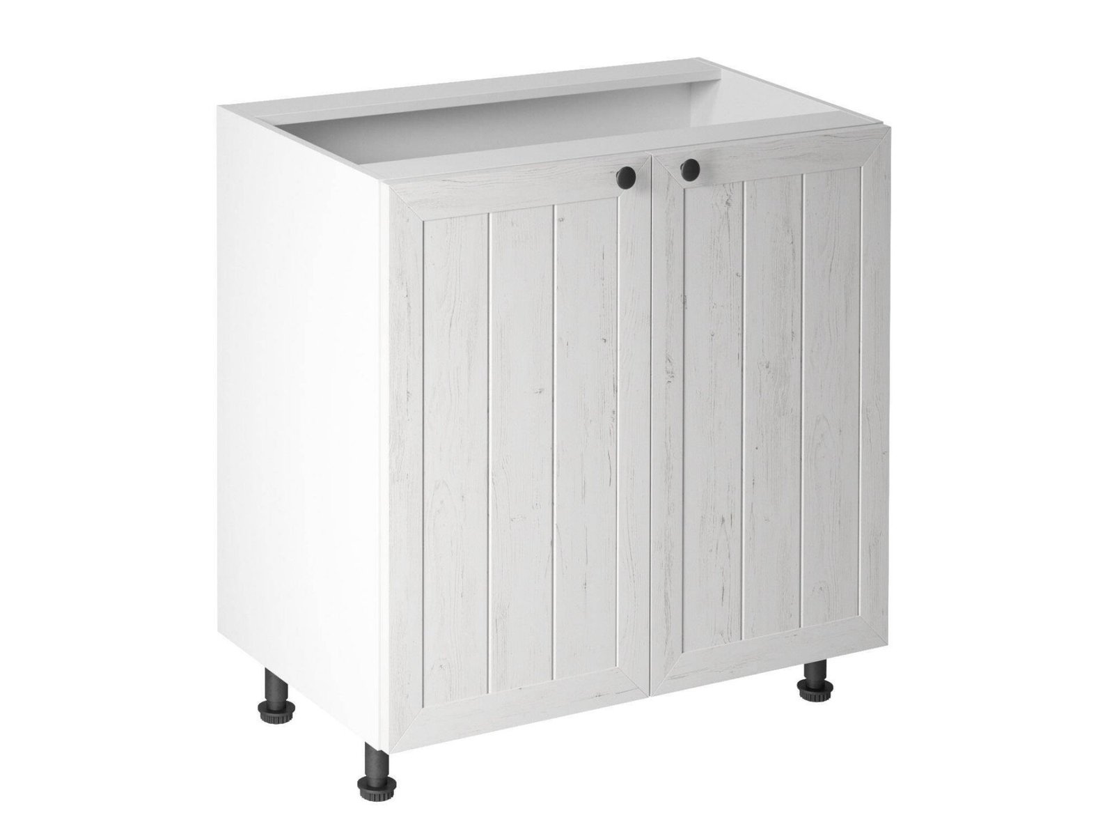 Base 2-door kitchen cabinet D80, Provence pine, Andersen white matt
