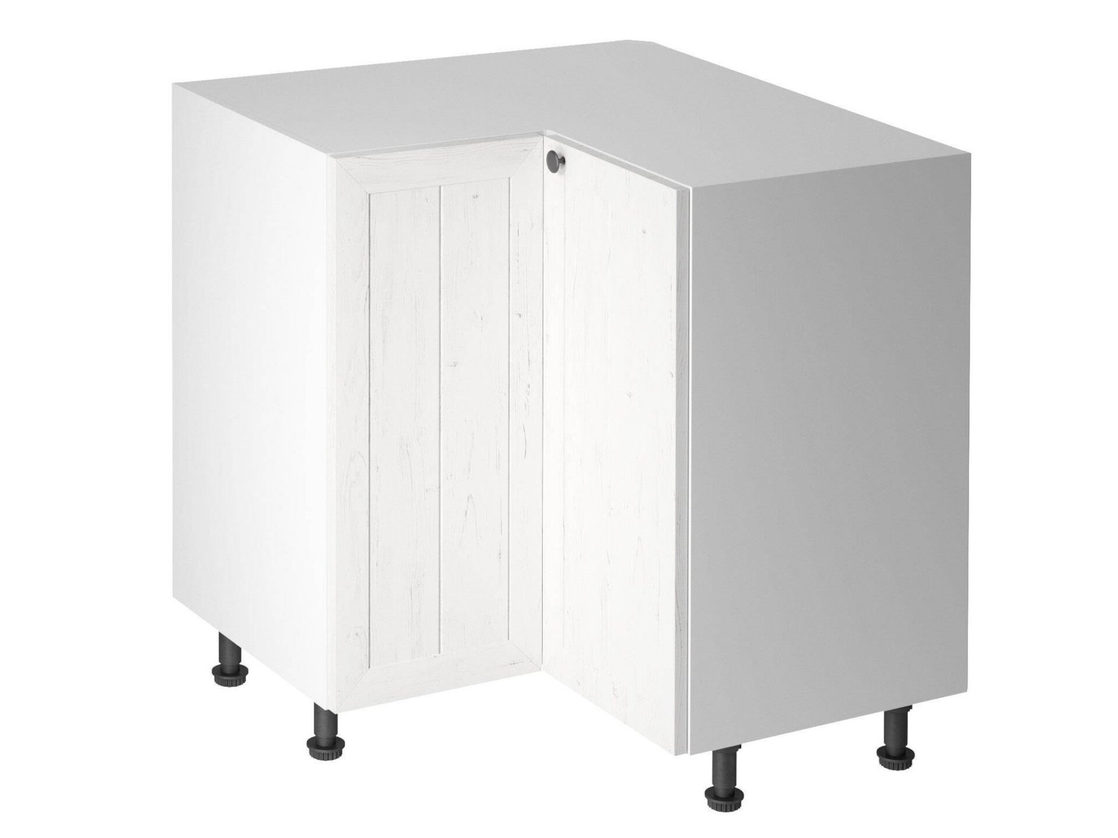 Lower corner kitchen cabinet, 2 doors, D90N, Provence pine, Andersen white matt