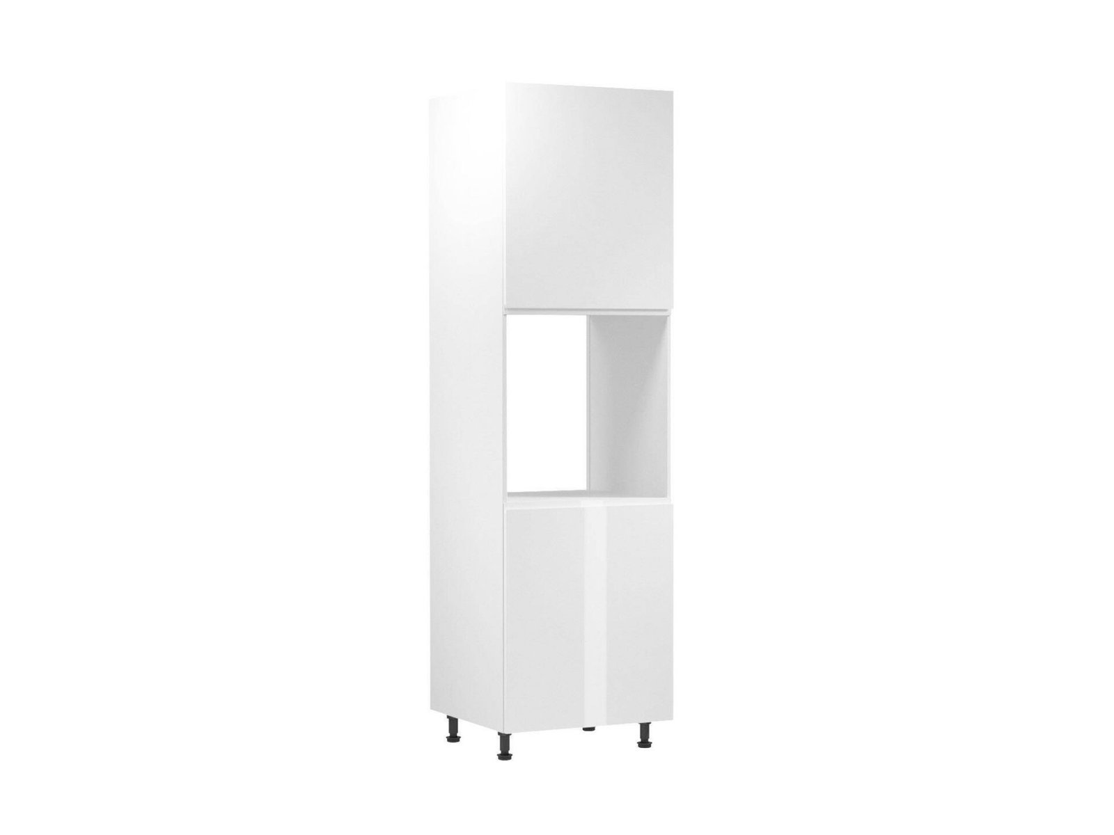 Lower 2-door kitchen cabinet with oven, left, D60P-L, aspen white, glossy
