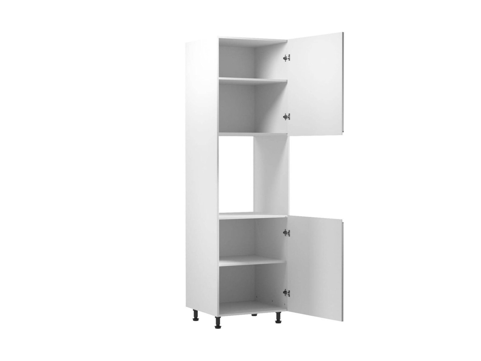 Lower 2-door kitchen cabinet with oven on the right D60P-P aspen gray glossy color - Image 2