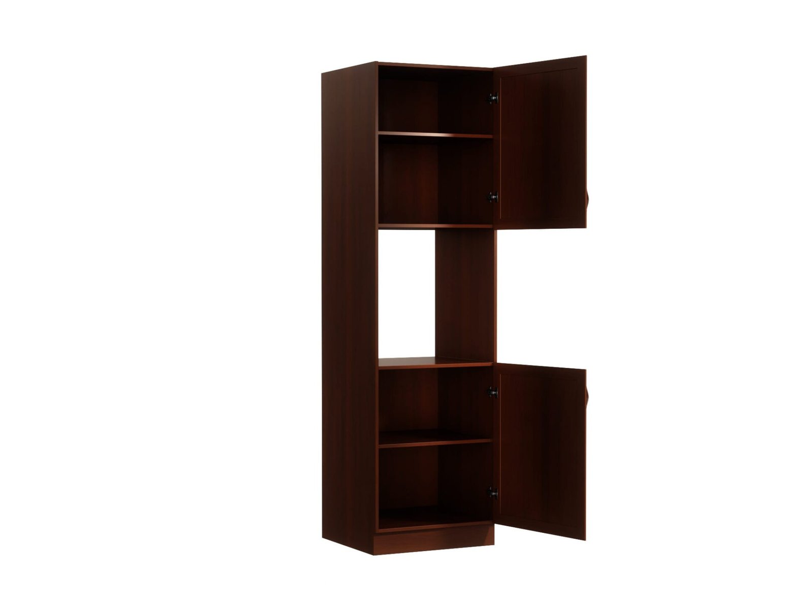 Lower 2-door kitchen cabinet with oven, right, D60P-P, Sicily Walnut - Image 2
