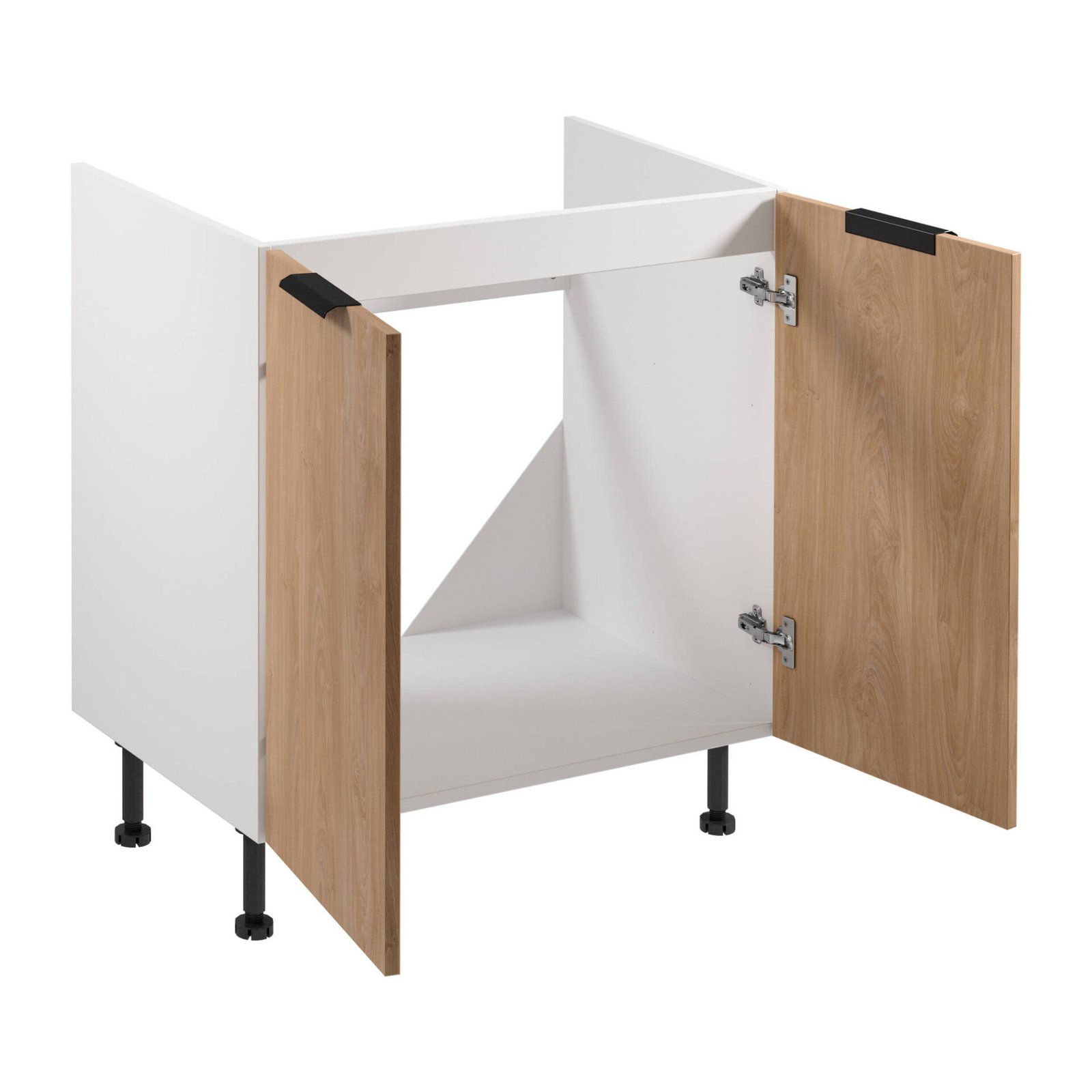 2D lower kitchen cabinet under the sink Sorento D80Z matte white Puccini - Image 2