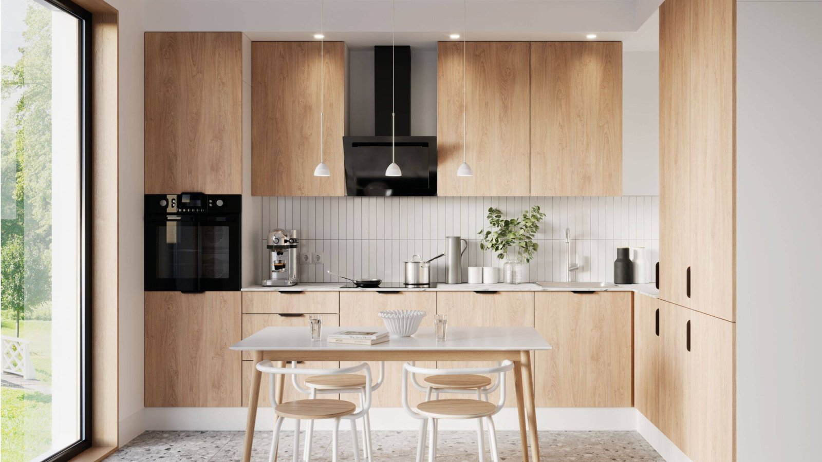 2D lower kitchen cabinet under the sink Sorento D80Z matte white Puccini - Image 4
