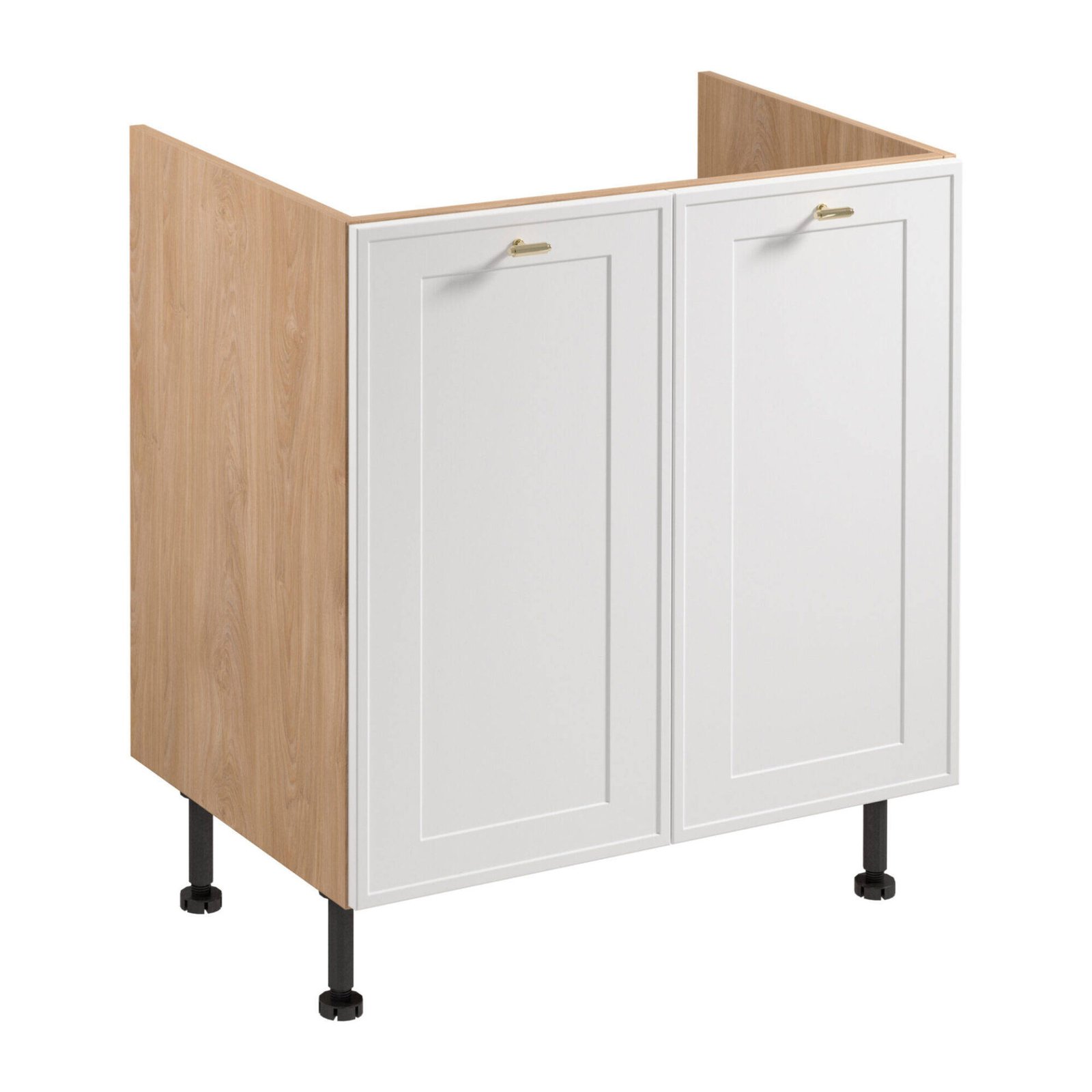 2D lower kitchen cabinet under the sink Sorento D80Z Puccini matte white frame