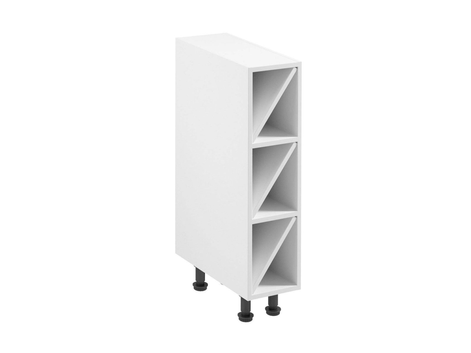Lower open kitchen cabinet D20W aspen gray matte white