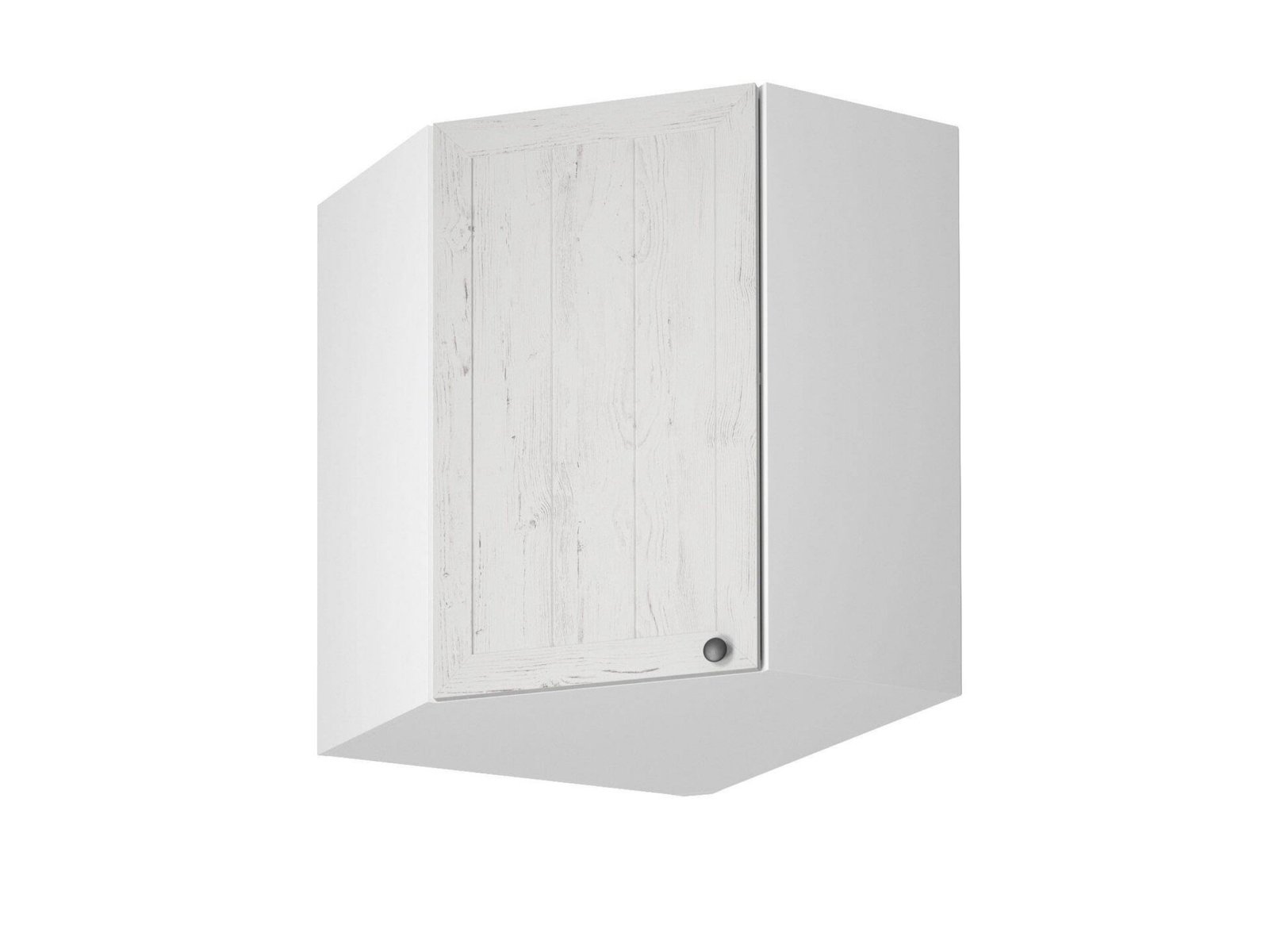 Upper corner kitchen cabinet, 1 door, G60N, Provence pine, Andersen white matt
