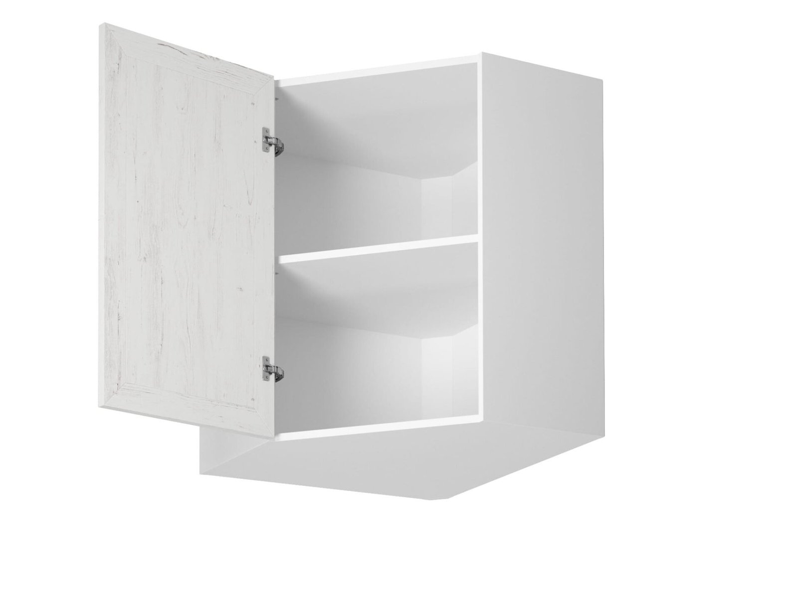 Upper corner kitchen cabinet, 1 door, G60N, Provence pine, Andersen white matt - Image 2