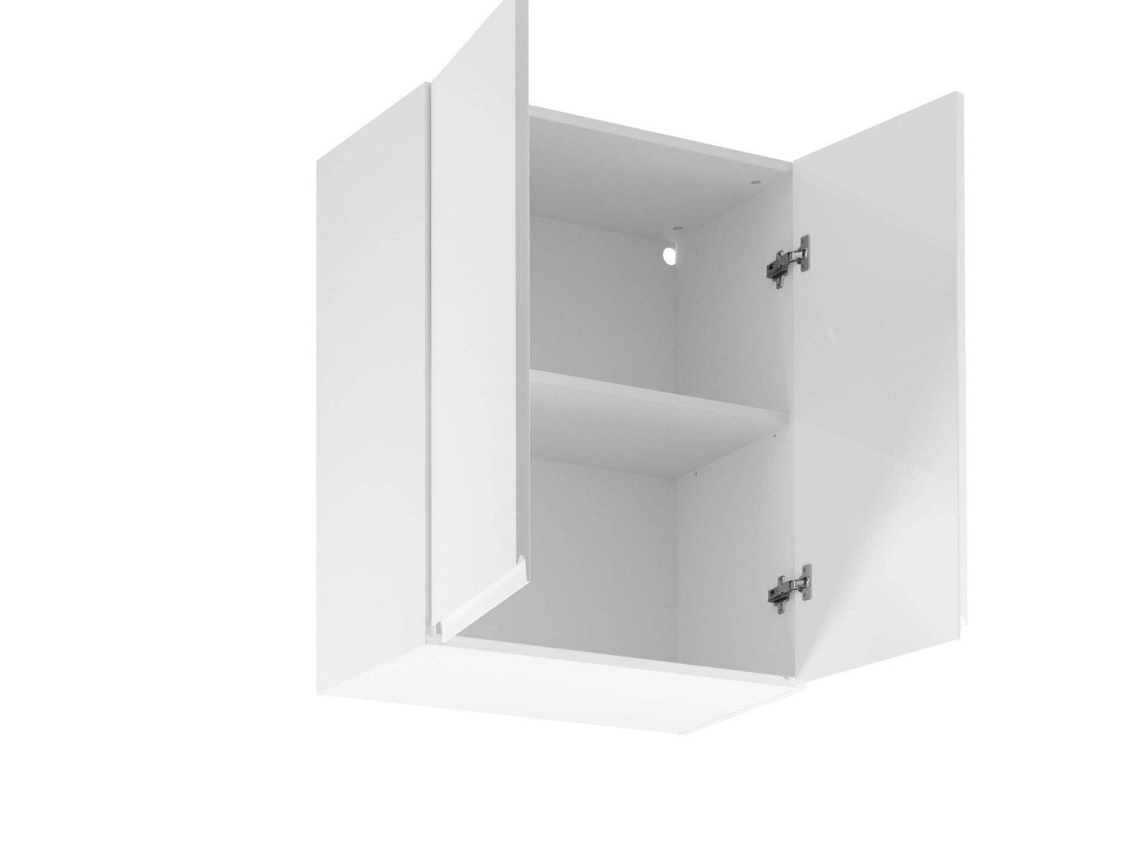 G60 Aspen White Gloss 2 Door Upper Kitchen Cabinet - Image 2