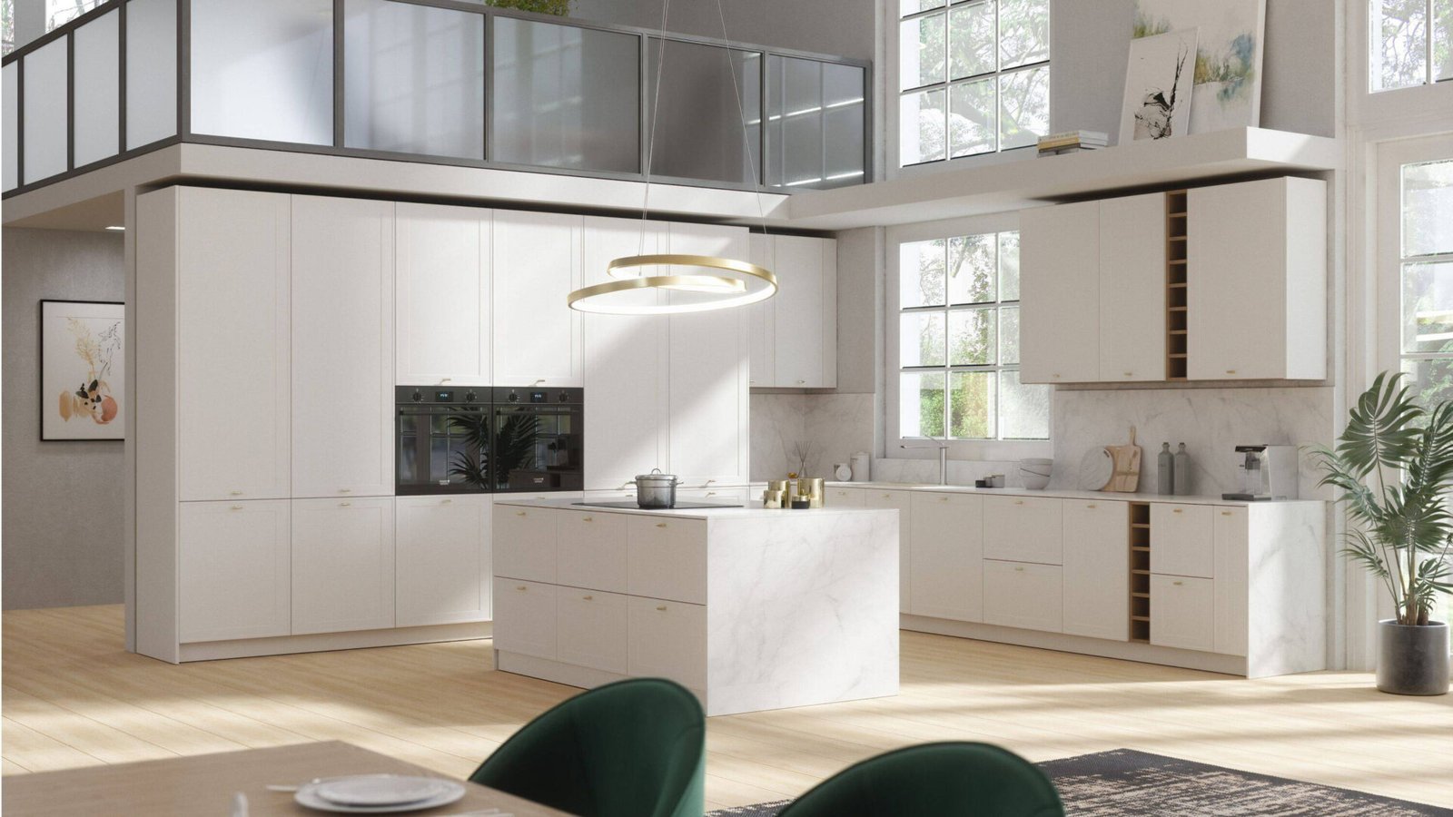 2D upper kitchen cabinet extension Sorento N60N Puccini matt white frame - Image 5