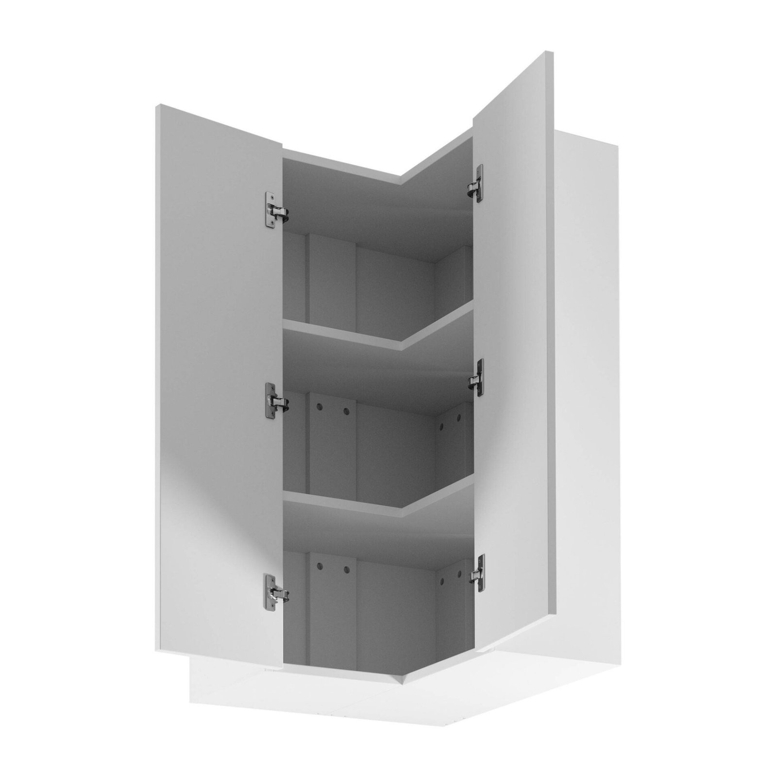 Upper 2D corner kitchen cabinet Sorento G60N2 matte white - Image 2