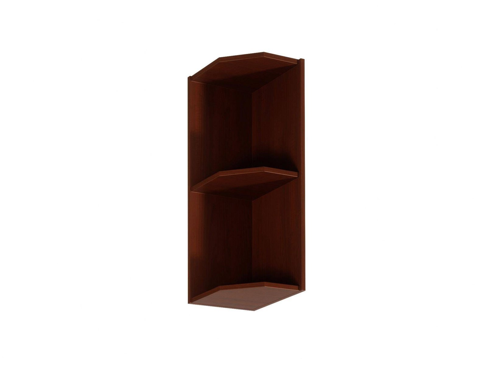 Upper corner open kitchen cabinet G25PZ Sicilian walnut