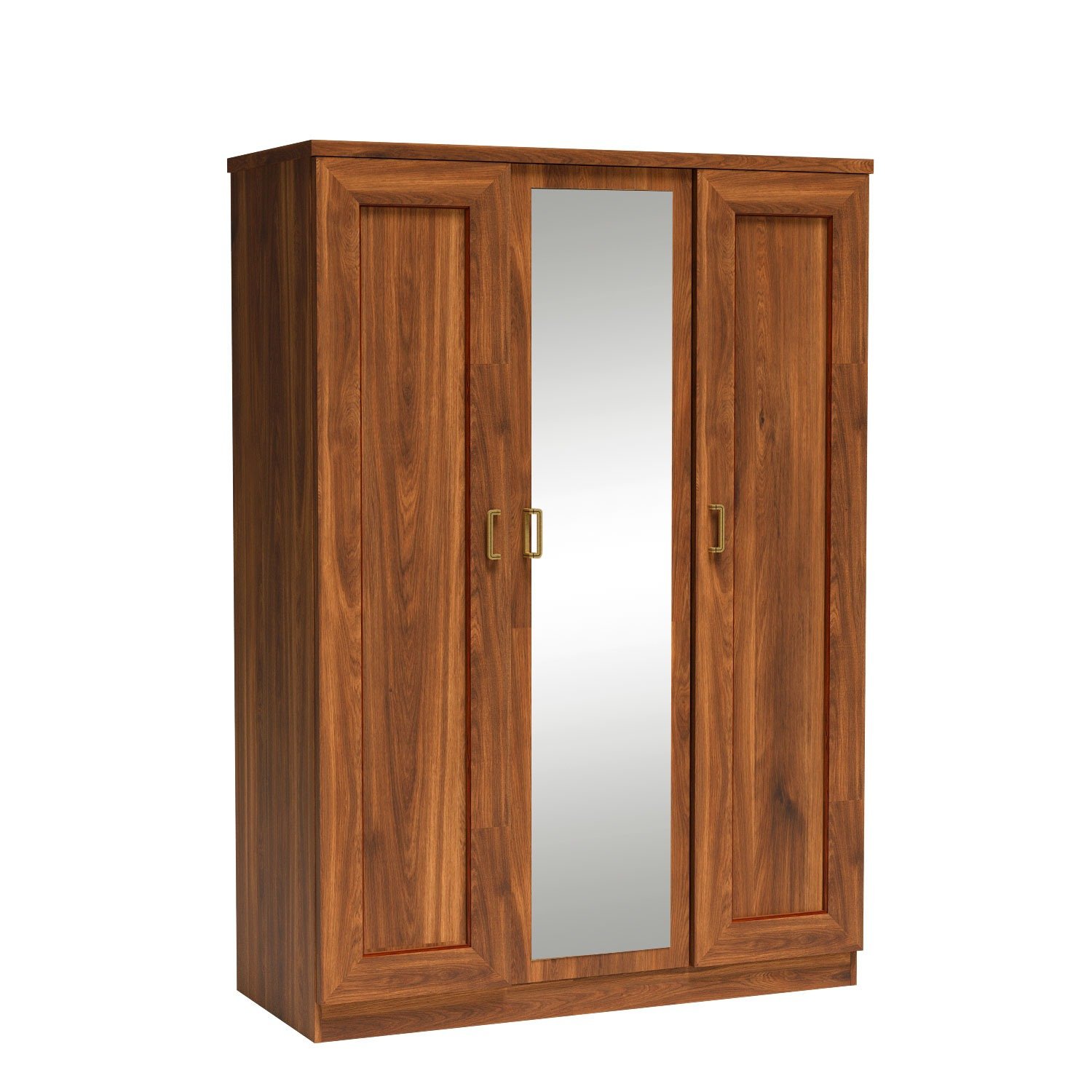TADEUSZ-15 - Three-door wardrobe with mirror, century-old oak