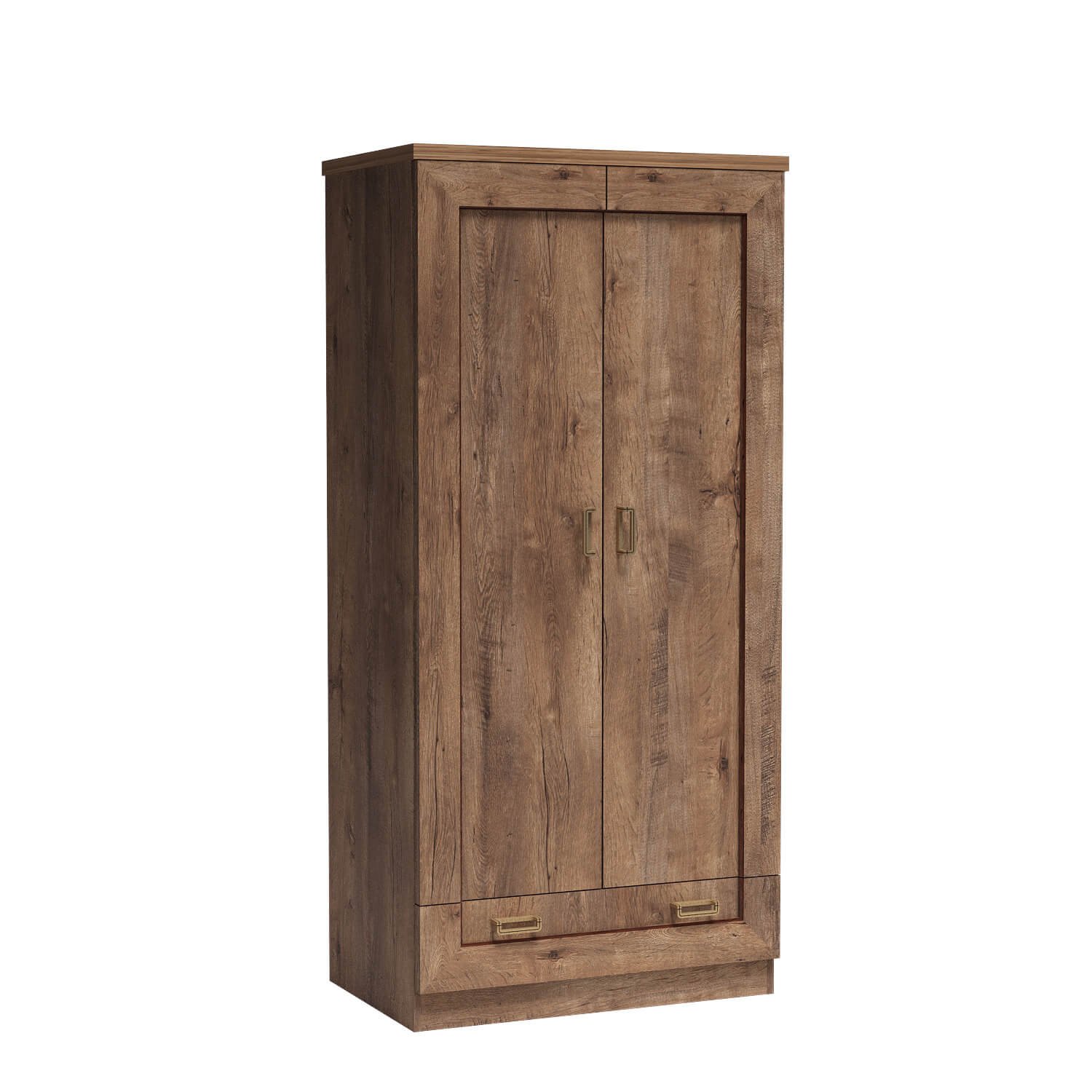 TADEUSZ-7 - 2-door wardrobe Lefkas Oak, with rod option