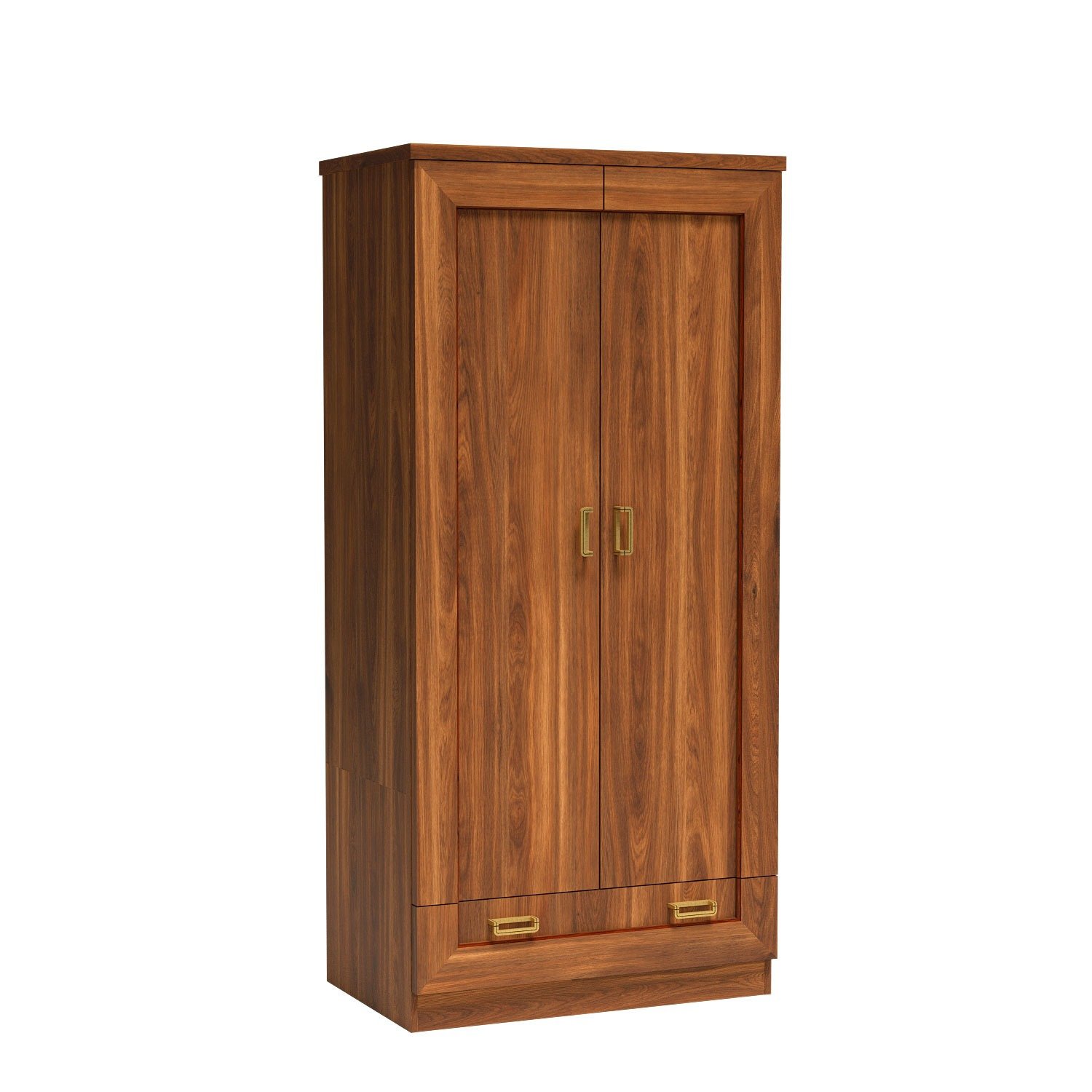 TADEUSZ-7 - Wardrobe 2D1S, century-old oak color, with shelves