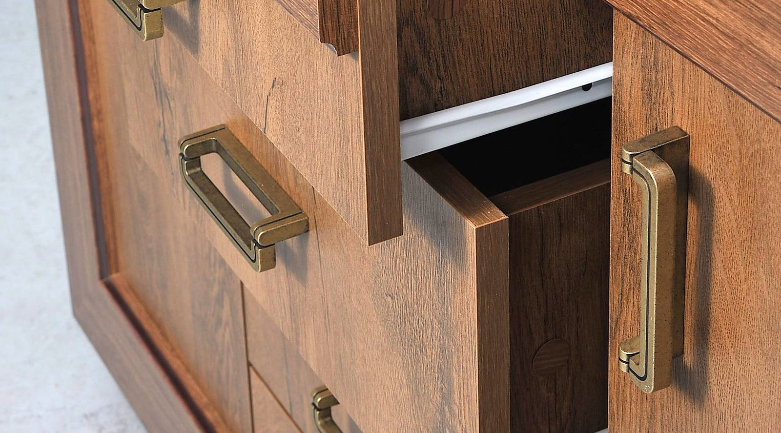 TADEUSZ-7 - Wardrobe 2D1S, century-old oak color, with shelves - Image 4