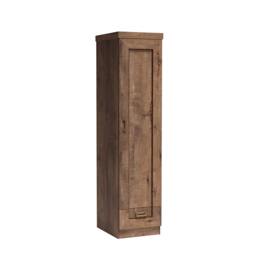 TADEUSZ-9 – Wardrobe 1D1S Lefkas oak version with shelves