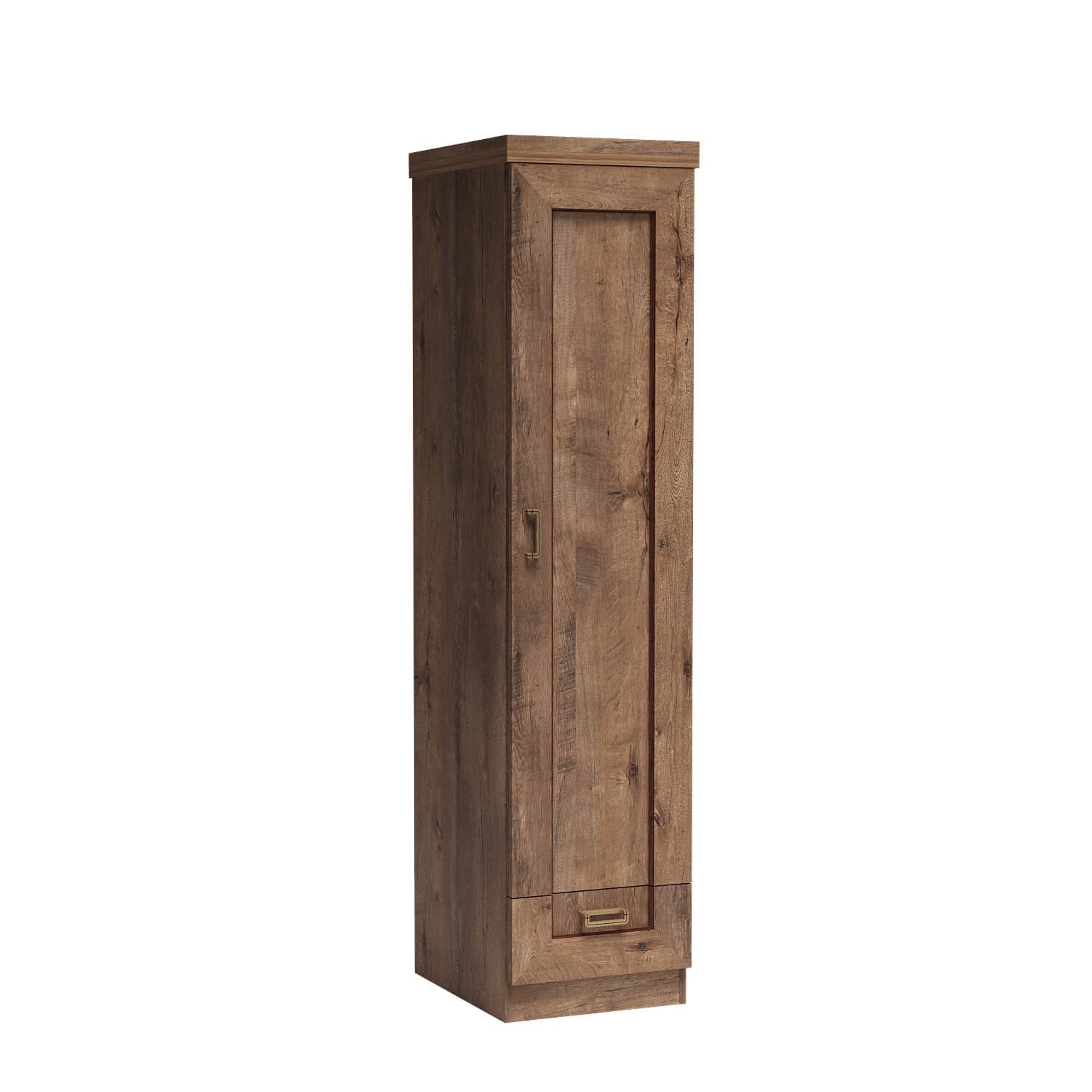 TADEUSZ-9 - Wardrobe 1D1S Lefkas oak version with shelves