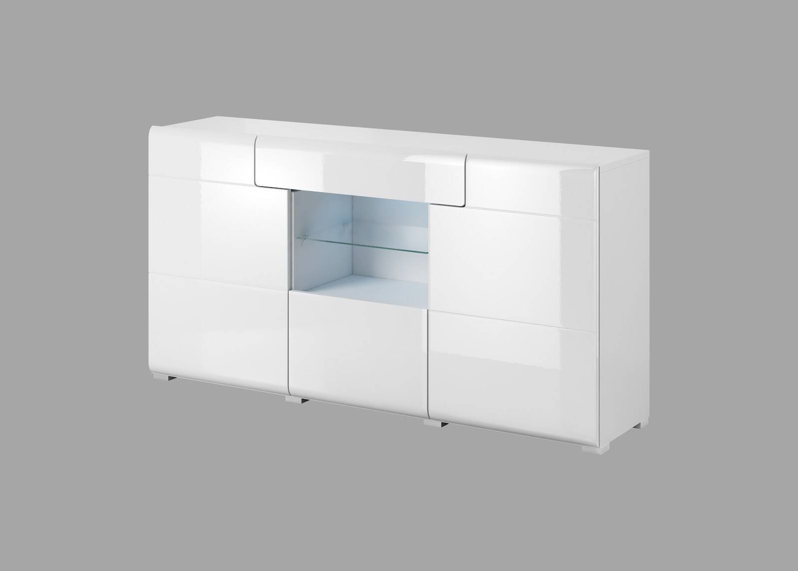 Toledo WM chest of drawers 3D1S white / glossy white