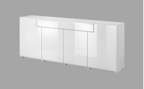 Toledo WM chest of drawers 4D1S, glossy white