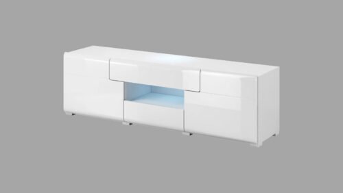Toledo WM TV cabinet 2D2S small white / glossy white