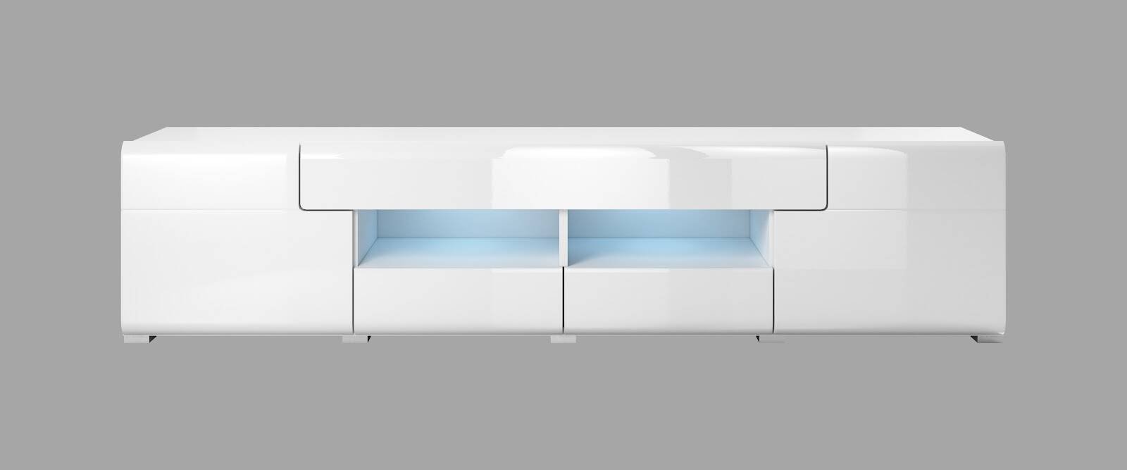 Toledo WM TV cabinet 2D4S large white / glossy white - Image 3