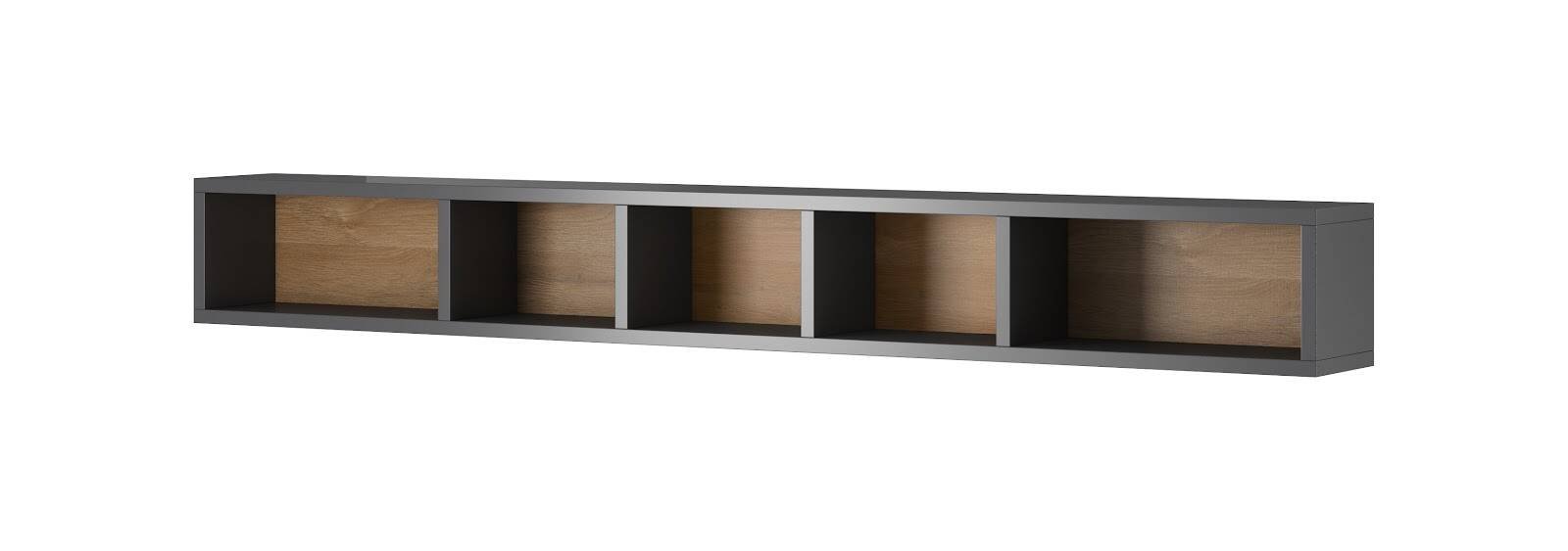 Toledo WM hanging shelf, anthracite glossy / Grandson oak