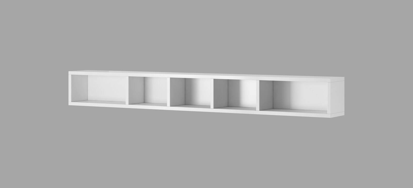 Toledo WM white glossy hanging shelf