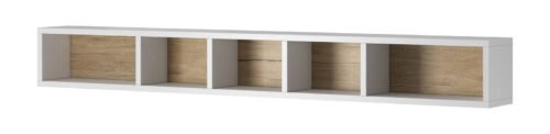 Toledo WM hanging shelf, glossy white / San Remo