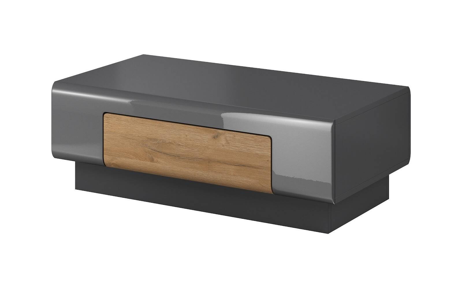 Toledo WM coffee table, glossy anthracite / Grandson oak