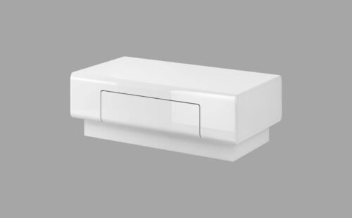 Toledo WM coffee table, white / glossy white