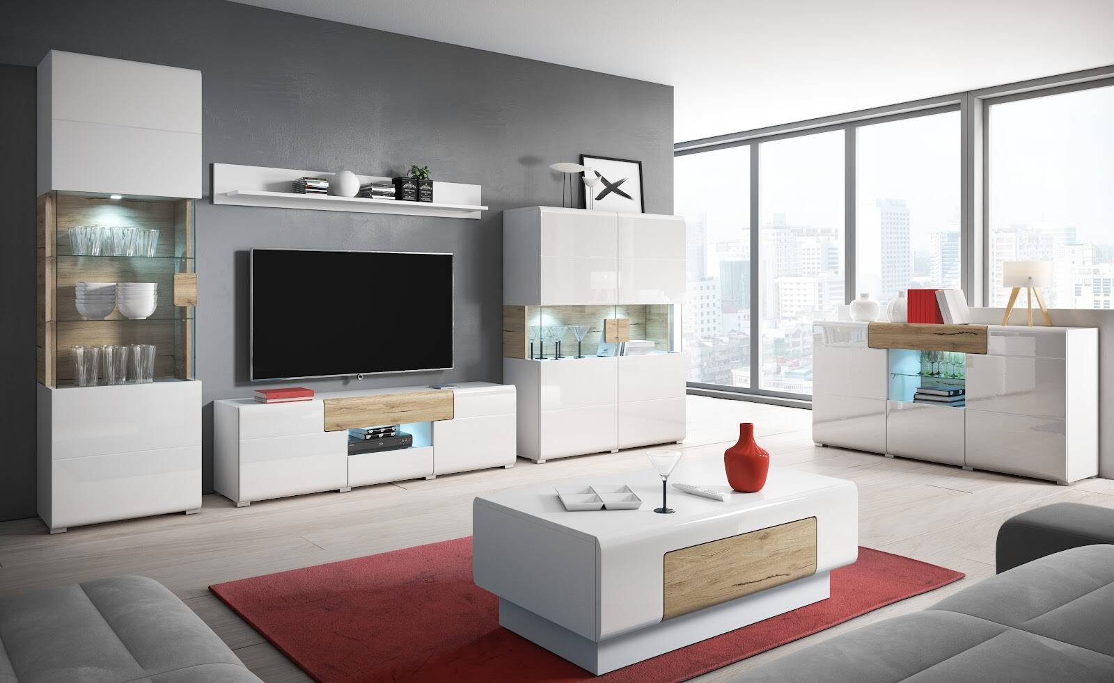 Toledo WM coffee table, glossy white / San Remo - Image 3