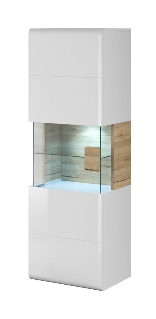 Toledo WM wall cabinet, glossy white / San Remo