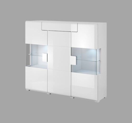 Toledo WM display cabinet 3D1S white / glossy white