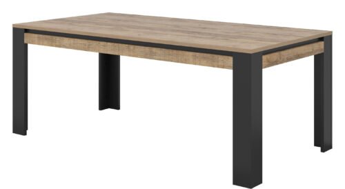Tudor – Samdal oak dining table matte black