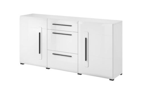 Tulsa WM chest of drawers 2D3S white / glossy white