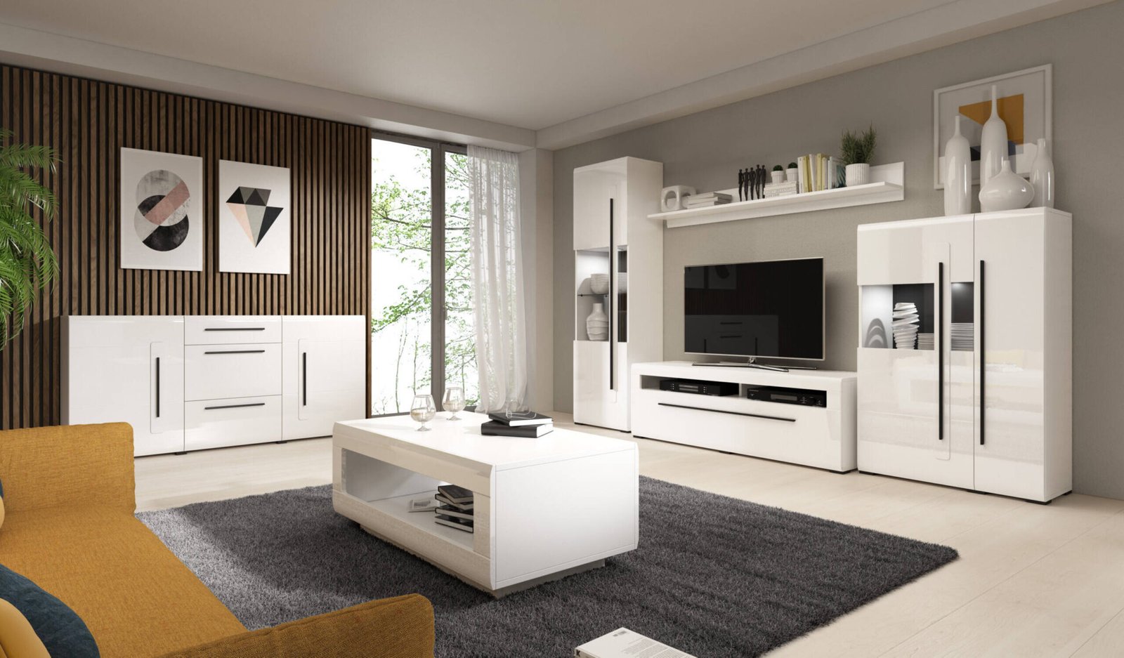 Tulsa WM coffee table, white / glossy white - Image 3
