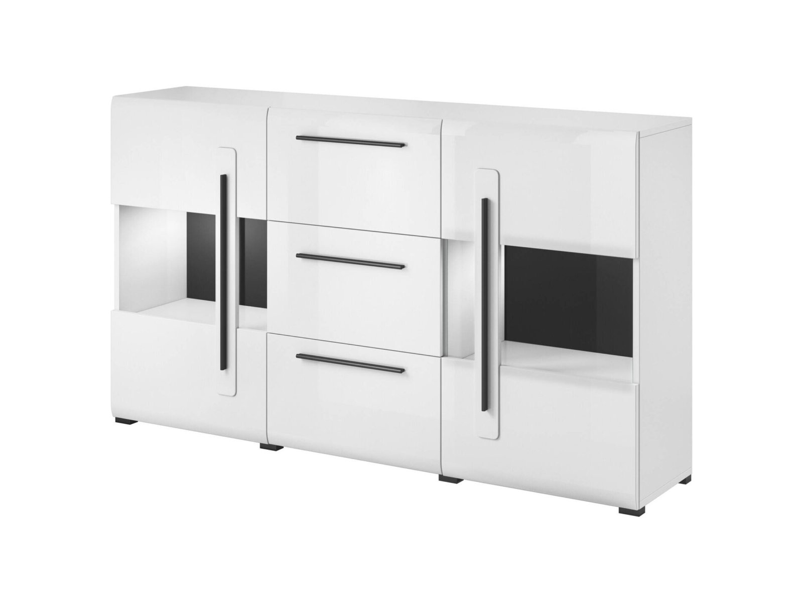 Tulsa WM display cabinet 2D3S white / glossy white